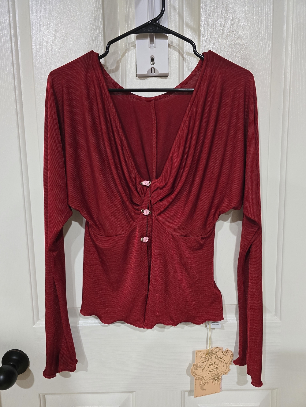 Lace Made Flower Fairy Cardigan in Red – Size XL – NWT (Discontinued / Sold Out)